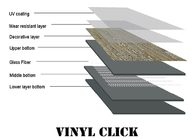Thickness 5mm Commercial LVT Click Flooring 0.1-0.7mm With Deep Embossed